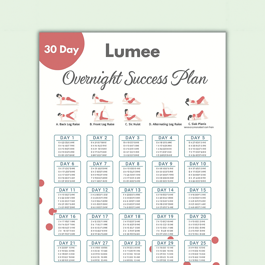 Lumee 30 Day Body Success Planner